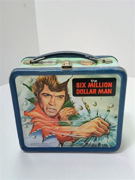 six million dollar man metal lunch box|six million dollar man lunch box.